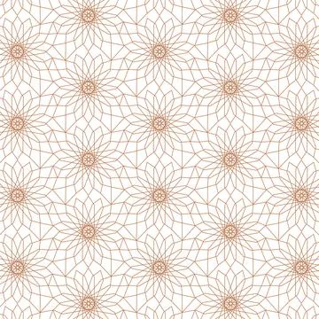Flat arabesque pattern design Stock Illustration
