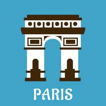 Flat Arch of Triumph icon Stock-Illustration