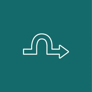 Flat arrow icon Stock Illustration