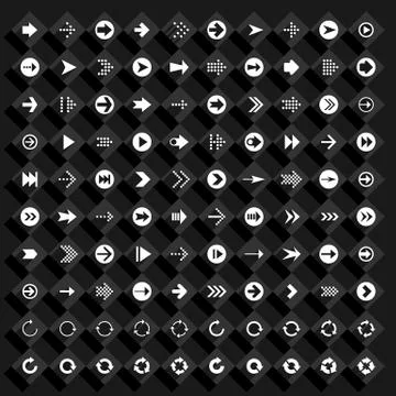 Flat arrow icon rhombus web button Illustrazione stock