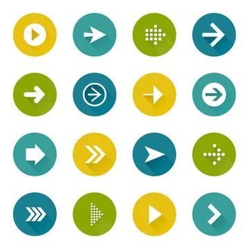 Flat arrows Stock Photos