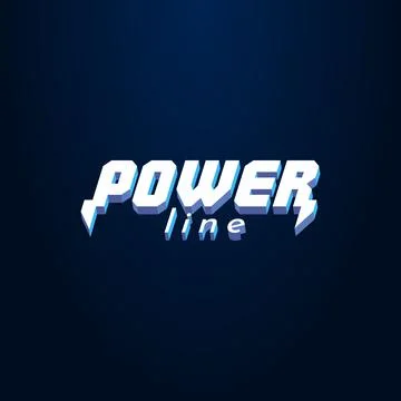  flat art isometric headline text power line Illustrazione stock