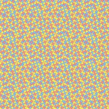 Flat art simple seamless pattern of colored crosses frescoes Stock Illustration