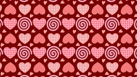 Flat art style pattern love dotted Stock Illustration