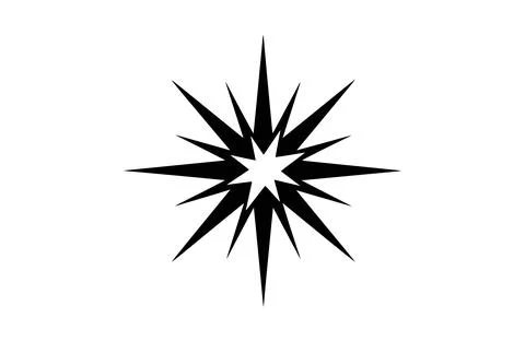 Flat Asterisk icon symbol vector Illustration. Illustrazione stock