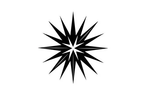 Flat Asterisk icon symbol vector Illustration. Stock Illustration