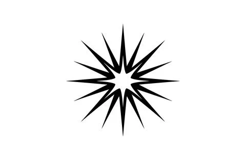 Flat Asterisk icon symbol vector Illustration. Stock Illustration