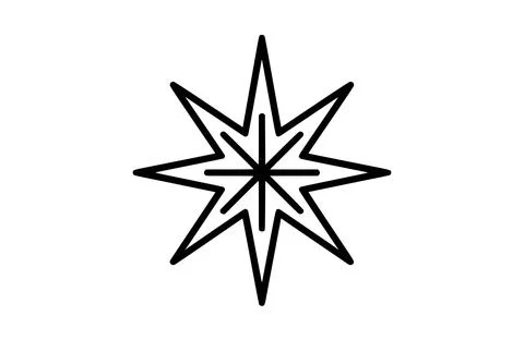 Flat Asterisk icon symbol vector Illustration. Stock Illustration