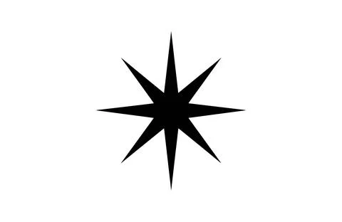 Flat Asterisk icon symbol vector Illustration. Stock Illustration