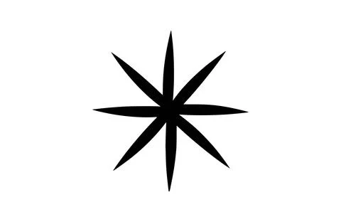 Flat Asterisk icon symbol vector Illustration. Stock Illustration