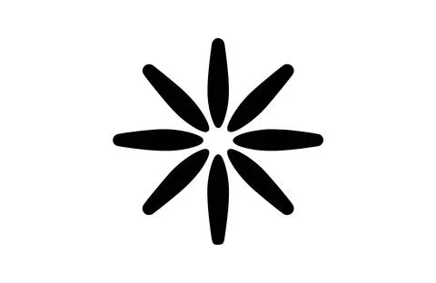 Flat Asterisk icon symbol vector Illustration. Stock Illustration