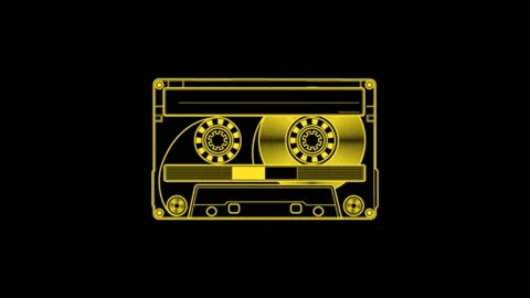 Flat Audio Cassette Tape Animated Icon Stock Footage 325562984