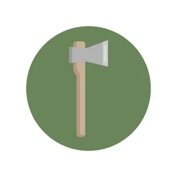 Flat axe icon. Simple vector image for web Illustrazione stock