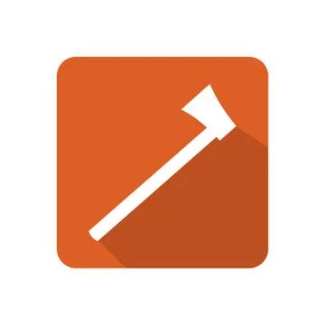 Flat axe icon vector illustration with color background Stock Illustration