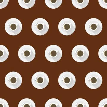 Flat background for coffee cup. Illustrazione stock