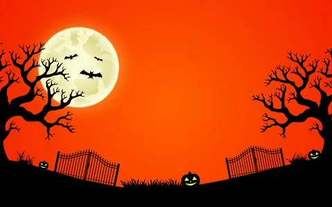 Flat background for Halloween celebration. Illustrazione stock