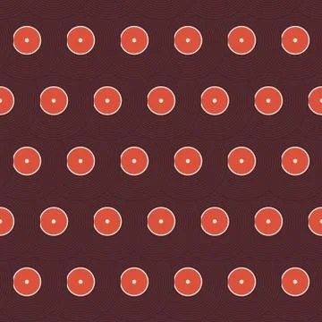 Flat Background Pattern Music Vinyl Record Disc 스톡 일러스트