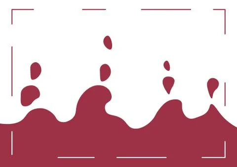 Flat background in red and white Illustrazione stock