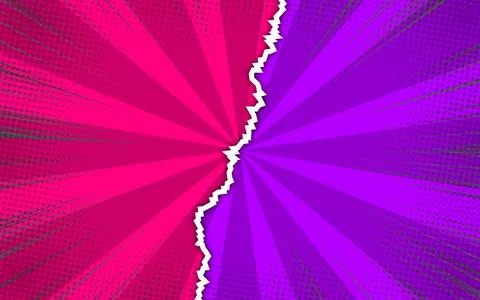 Flat background versus comic style. Vector illustration. Stock Illustration