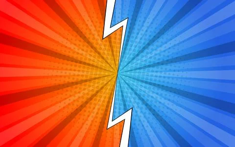 Flat background versus comic style. Vector illustration. 库存插图