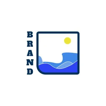 Flat badge logo Stock Illustration