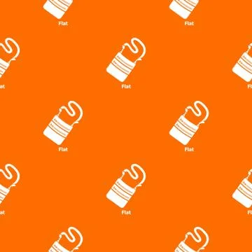 Flat bag pattern vector orange Stockillustratie
