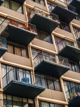 Flat balconies Stock Photos