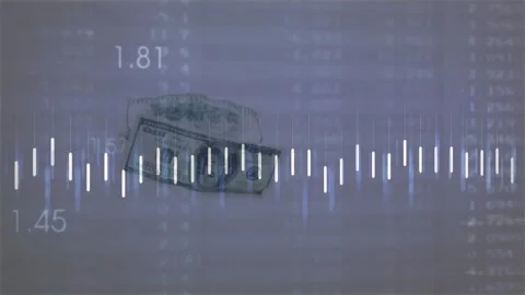 Flat band pulsing on orange line appearing, bill drifting and rotating, Vídeos de archivo 328657258