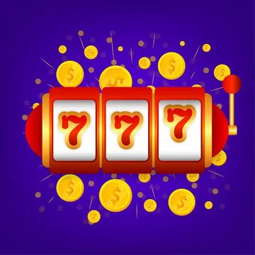 Flat banner with 777 jackpot for concept design. 777 big win concept. Isolated Иллюстрация