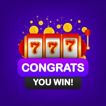 Flat banner with 777 jackpot for concept design. 777 big win concept. Isolated 스톡 일러스트