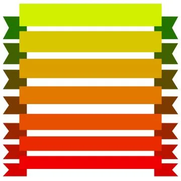 Flat banner elements on white. Various versions. 스톡 일러스트