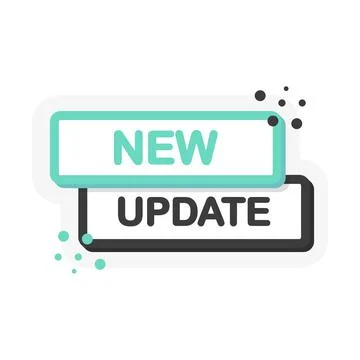 Flat banner with new update speech bubble. Banner for business, marketing and Stock Illustration