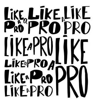 Flat banner written like a pro, set Stock Illustration