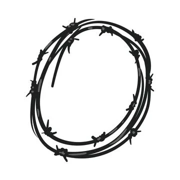 Flat barbed wire design Stock Illustration