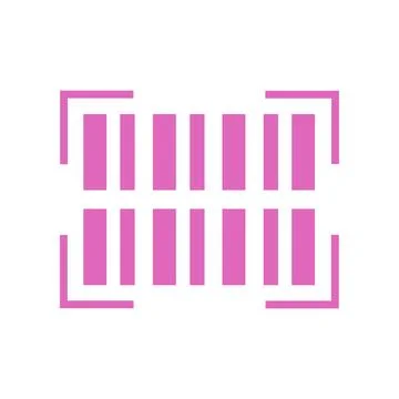 Flat Barcode Icon Symbol Vector Illustration Illustrazione stock