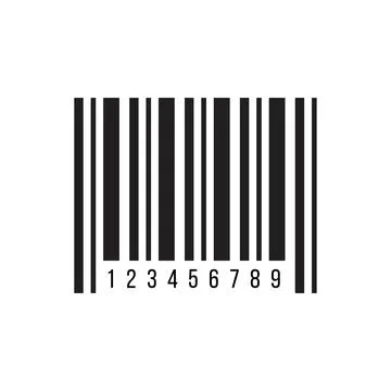 Flat barcode icon symbol vector Illustration. Illustrazione stock