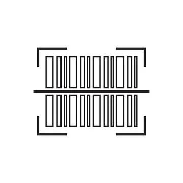 Flat barcode icon symbol vector Illustration. 스톡 일러스트