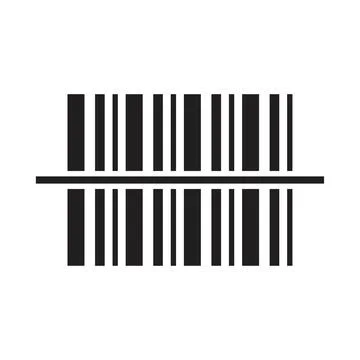 Flat barcode icon symbol vector Illustration. 스톡 일러스트