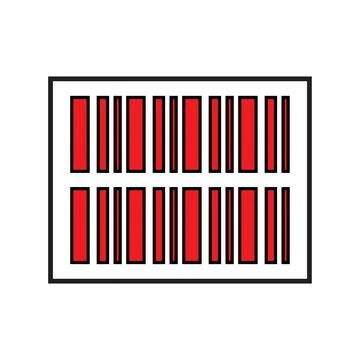 Flat barcode icon symbol vector Illustration. イラスト素材