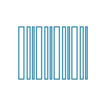 Flat barcode icon symbol vector Illustration. Stock Illustration