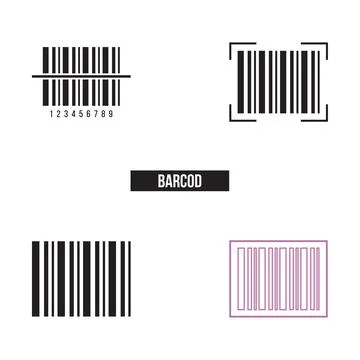 Flat barcode icon symbol vector Illustration. イラスト素材