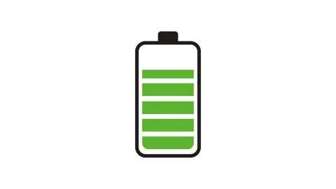 Flat battery charging gradual animation Video stock 185960669