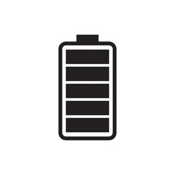 Flat battery icon symbol vector Illustration. Stock Illustration