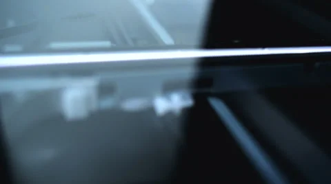 Flat bed computer scanner in action Stock Footage 39681905