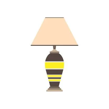  Flat bed lamp apartment vector. Bedding living room interior furniture ho... Stock Photos