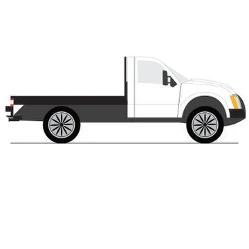 Flat bed truck Illustrazione stock