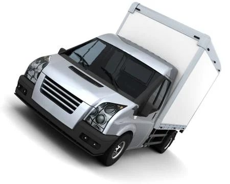 Flat bed van Stock Illustration