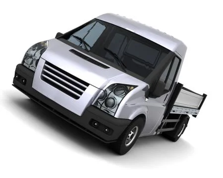 Flat bed van Stock Illustration