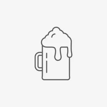 Flat beer icon Stock Illustration
