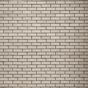 Flat beige brick wall with uniform layout Foto stock